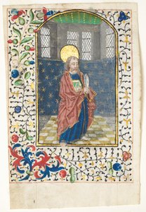 Blatt aus einem Stundenbuch: St. Bartholomäus