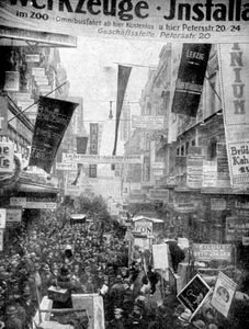 Leipzigs große Werbeparade, Leipzig, Deutschland, 1922