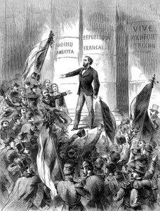 Leon Gambetta proklamiert die Republik Frankreich, 4. September 1870 von Unbekannt