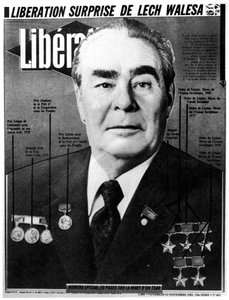 Leonid Breschnew, sowjetischer Führer, Titelblatt der Liberation, 1982