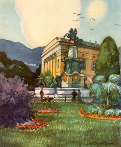 Leopoldsbrunnen und Stadttheater, um 1929