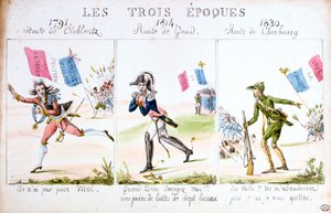 Die drei Epochen, Revolution von 1830, Paris von Unbekannt