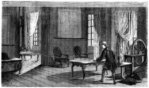 Lesage experimentiert mit dem ersten elektrischen Telegrafen, Genf, 1774 von Unbekannt