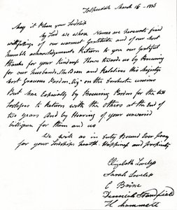 Brief an Innenminister John Russell 1792-1878 von den Frauen der Tolpuddle-Märtyrer von Unbekannt