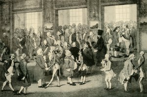 Levee von Lord Cornwallis, Generalgouverneur in der Tür rechts, 1925 von Unbekannt