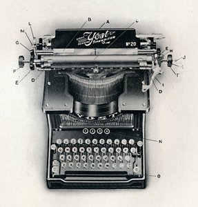 Light Running Yost Schreibmaschine, 1916 von Unbekannt