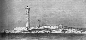 Leuchtturm auf der Insel Paros, Alexandria, ca. 1882