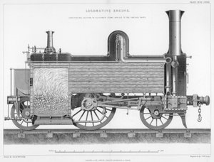 Längsschnitt einer typischen britischen Passagierdampflokomotive, 1888 von Unbekannt
