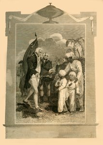 Lord Cornwallis empfängt die Söhne von Tippoo Saib, um 1780er Jahre, 1816