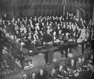 Lord Kitchener wirbt im Guildhall, 1915