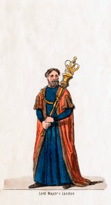 Lord Mayor of London, Kostümentwurf für Shakespeares Stück, Heinrich VIII., 19. Jahrhundert von Unbekannt