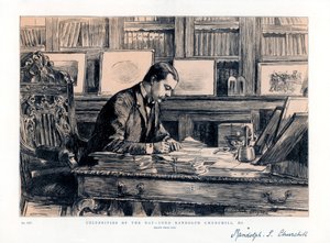 Lord Randolph Churchill 1849-1895, englischer Staatsmann, 1885