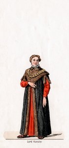 Lordkanzler, Kostümentwurf für Shakespeares Stück, Heinrich VIII., 19. Jahrhundert von Unbekannt
