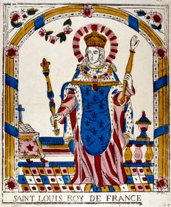 Ludwig IX., König von Frankreich, in seinen Krönungsgewändern, 1226 von Unbekannt
