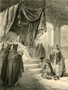 Ludwig der Fromme tut Buße für die Behandlung seines Neffen Bernhard, ca. 818, 1890