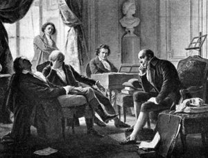 Ludwig van Beethoven und seine Freunde von Unbekannt