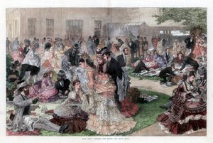 Mittagszeit hinter der Tribüne, Ascot-Rennen, 1872