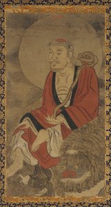 Luohan und Löwe, Ming-Dynastie von Unbekannt