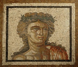 Lyon, Region Auvergne, Rhône-Alpes, Département Rhône. 69000 Mosaik Bacchus-Dionysos. Detail des Frühlings von Unbekannt