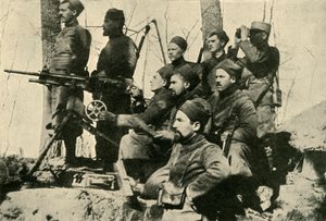 Maschinengewehrabteilung der Zouaven, Erster Weltkrieg, 1915, ca. 1920 von Unbekannt