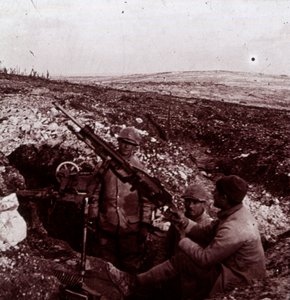 Maschinengewehre, Mount Kemmel, Flandern, Belgien, ca. 1914-1918