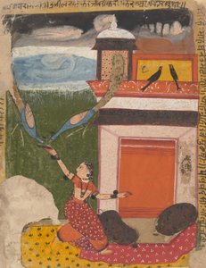 Madhumadhavai Ragini...aus einer verstreuten Ragamala-Serie Garland of Musical Modes, ca. 1640-50 von Unbekannt