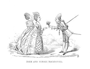 Männliche und weibliche Macaronies