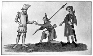 Männliche Tracht, 14. Jahrhundert, 1910 von Unbekannt