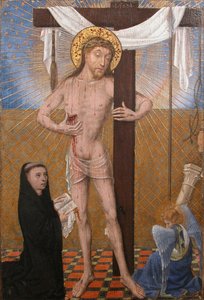 Der Schmerzensmann mit kniendem Stifter, viertes Viertel des 15. Jahrhunderts mit modernen Ergänzungen von Unbekannt