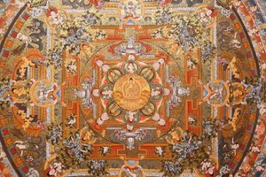 Mandala auf einem Thangka, Bhaktapur, Nepal von Unbekannt