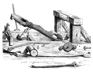 Mangonel, eine Kriegsmaschine im 15. Jahrhundert, 1870 von Unbekannt