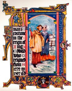 Männerkostüm in der Regierungszeit von König Edward I, 1909 von Unbekannt