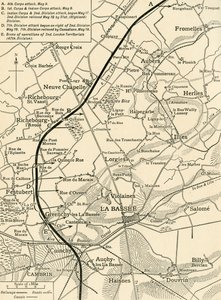 Karte zur Veranschaulichung der Operationen der Ersten Armee..., Erster Weltkrieg, 1915, um 1920 von Unbekannt