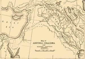 Karte von Assyrien, Chaldäa und angrenzenden Ländern, 1890