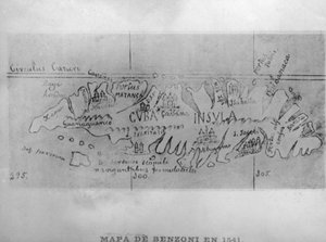 Karte von Benzoni, 1541, 1920er