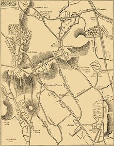 Karte von Hornsey und Umgebung im Jahr 1819, um 1876 von Unbekannt