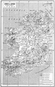 Karte von Irland von Unbekannt