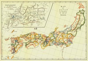 Karte von Japan in Provinzen zur Zeit von Iyeyasu, 1903