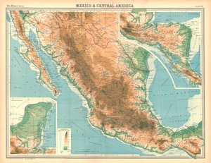 Karte von Mexiko und Mittelamerika von Unbekannt