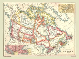 Karte des Dominion of Canada, 1902