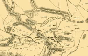 Karte der Kämpfe im Chardeh-Tal, 1901 von Unbekannt