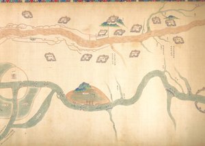 Karte des Großen Kanals von Peking bis zum Jangtse, spätes 18. oder frühes 19. Jahrhundert