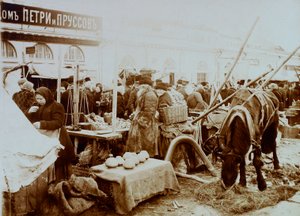 Markt an der Moskvoretskaya-Uferpromenade, Moskau, Russland, 1911 von Unbekannt