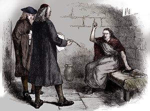Martha Corey und ihre Ankläger, Salem, Massachusetts, ca. 1692 von Unbekannt
