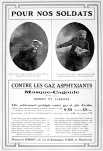 Masque cagoule Gasmaske Werbung, 1915 von Unbekannt