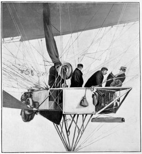 Maurice Berteaux, Kriegsminister im Lebaudy-Luftschiff, 3. November 1905