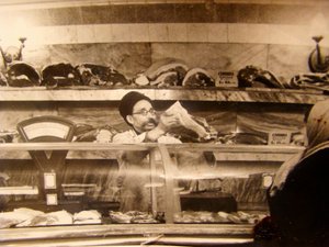 Fleischtheke in einem sowjetischen Lebensmittelgeschäft, UdSSR, 1960er Jahre