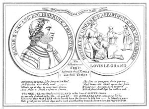 Medaille aus der Zeit von Oliver Cromwell, 17. Jahrhundert von Unbekannt