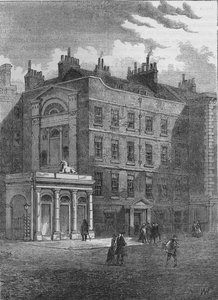 Messrs Christie und Mansons ursprüngliche Auktionsräume, Westminster, London, um 1860-1878
