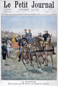 Militärparade von Paul Doumer und dem Kaiser von Annam, Hanoi, Indochina, 1902